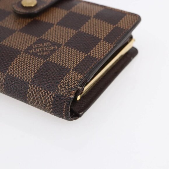 Authentic LOUIS VUITTON Damier Ebene Portefeuille Viennois Wallet bst288-120225 - Picture 5 of 16